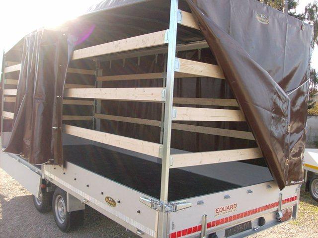 Plateau 5 m X 2 m avec bâche haute